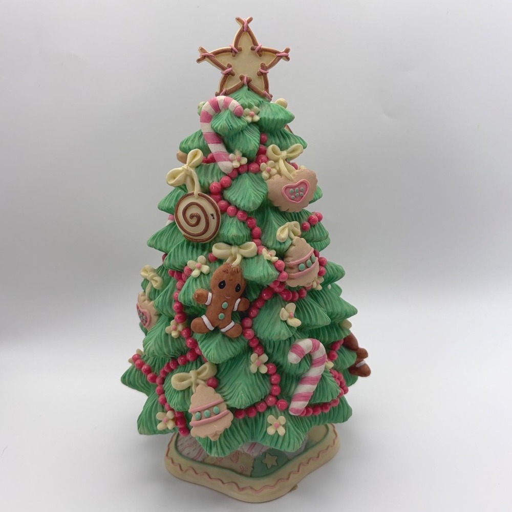 Precious Moments 2005 'Oh Christmas Tree' tune Music Box Figurine Working‎